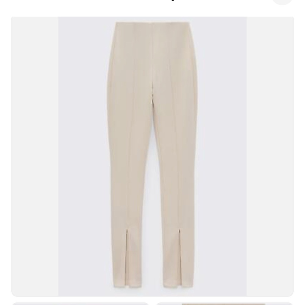 Zara Front Slit Ribbed Leggings